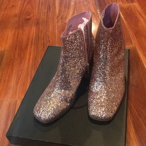 Ash Blush pink glitter short boots